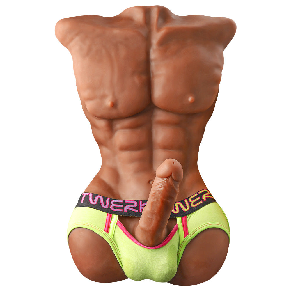 Female Sex Doll Realistic Dildos Muscle Man Bronze Skin 16.75LB