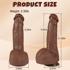 Dark Brown Real Skin Realistic Dildos Huge Thick Dildo Sex Toy 11.02 Inch