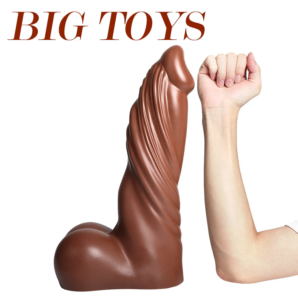 Super Thick Realistic Dildos Real Skin Flexiable Women Sex Toy 16.14 Inch