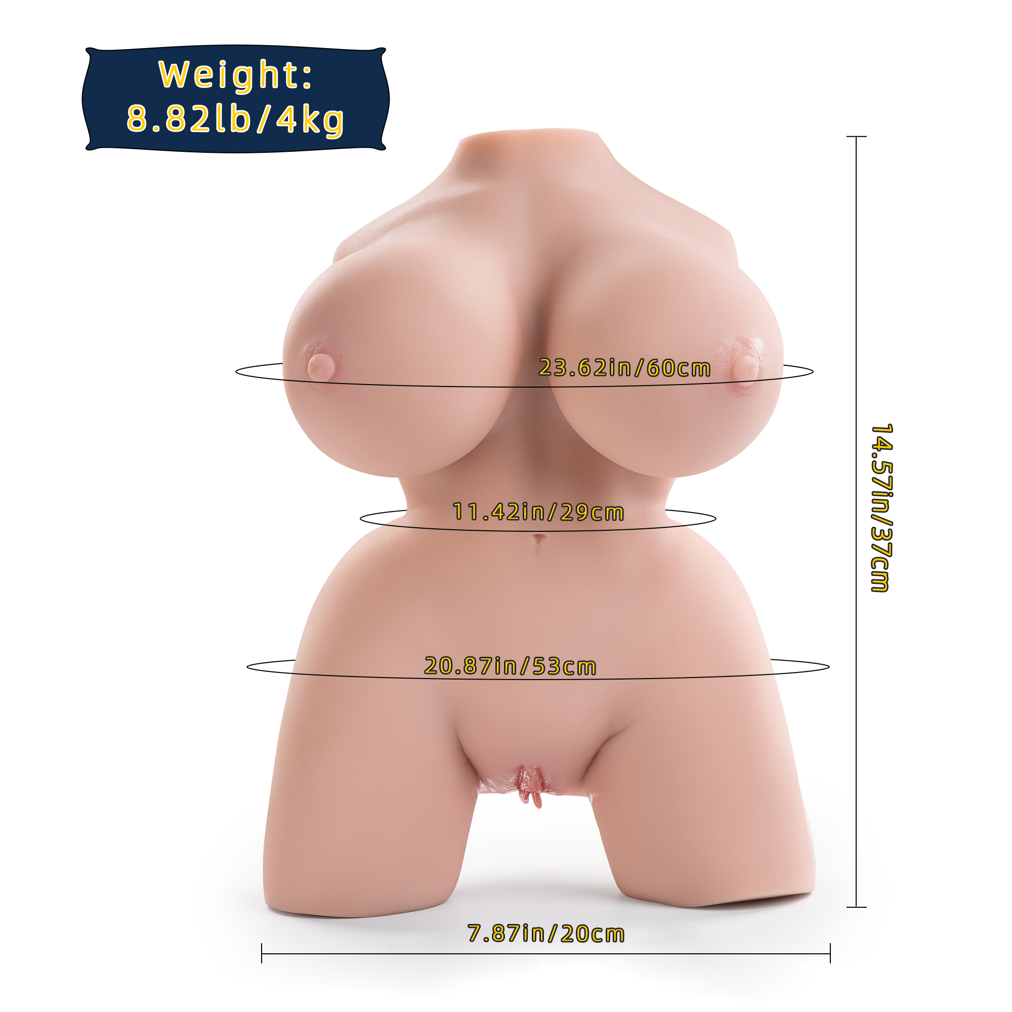 Big Titty Realistic Vagina and Anus Male Sex Doll 8.82LB