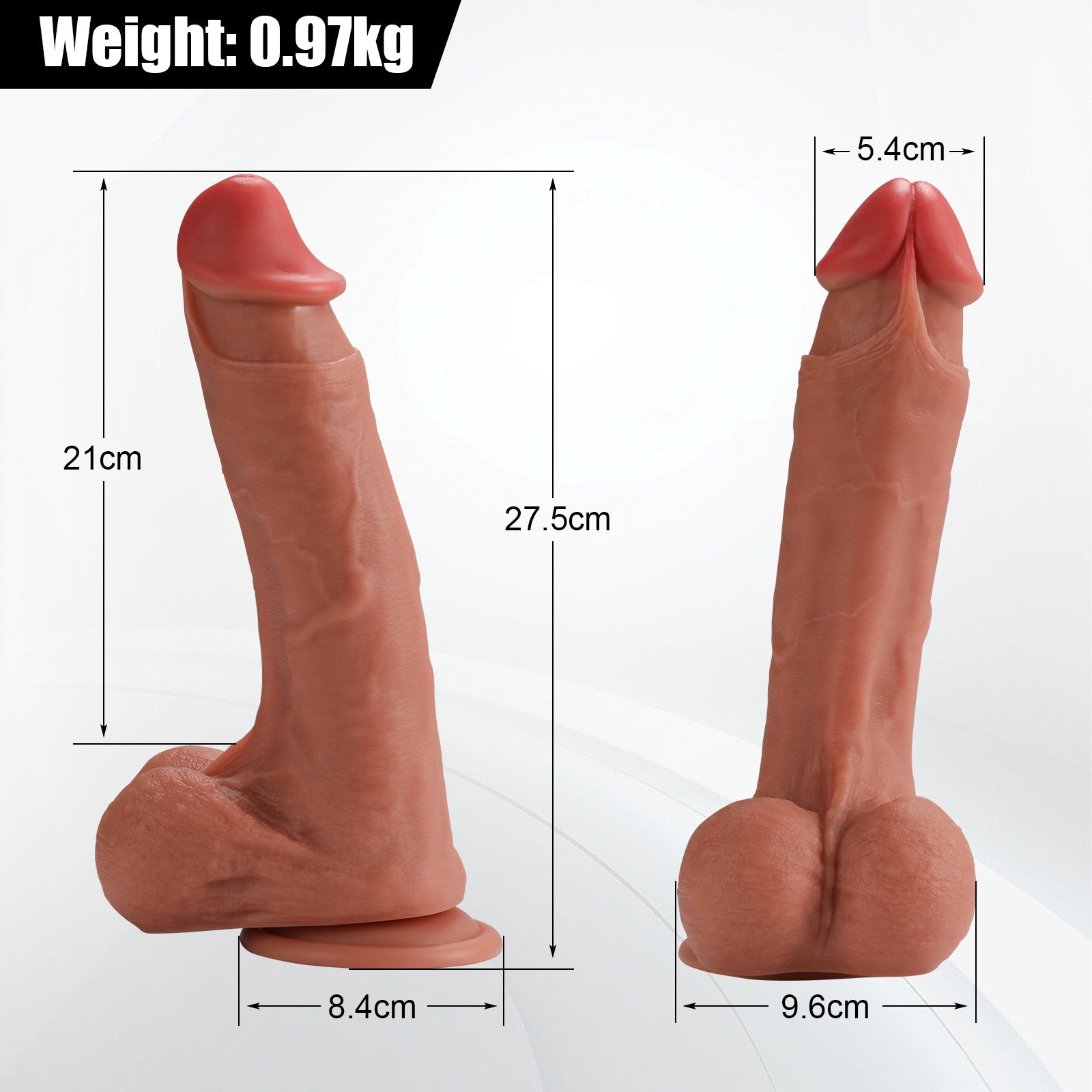 Real Skin Realistic Dildos Silicone Dildo with Strong Suction Cup Women Sex Toy 10.83 inch