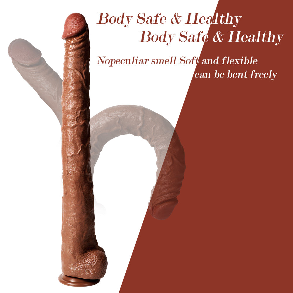 Extra Long Realistic Dildos Real Skin Women Realistic Sex Toys 22.05inch
