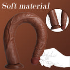 Extra Long Realistic Dildos Dark Brown Real Skin Women Realistic Sex Toys 20.47inch