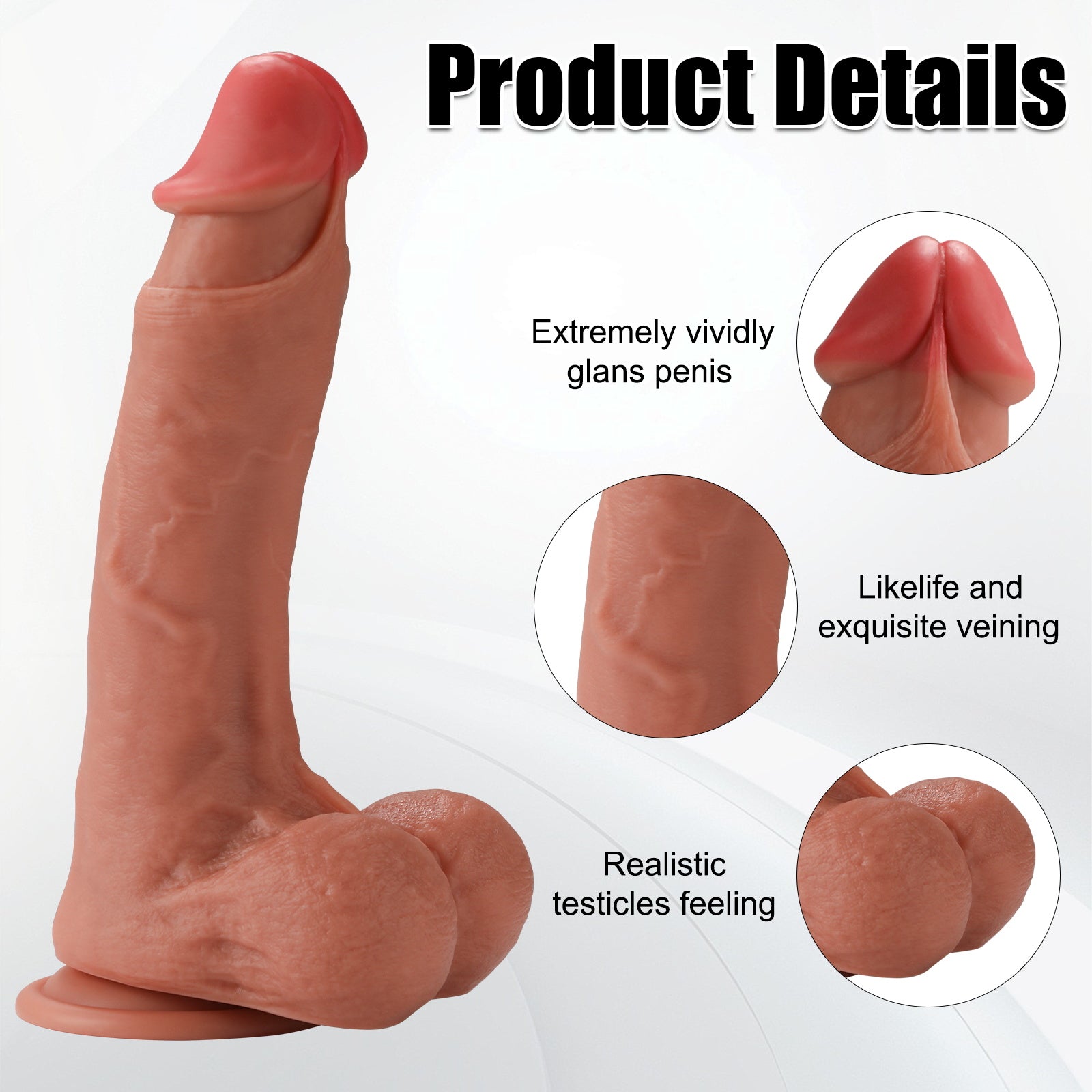 Real Skin Realistic Dildos Silicone Dildo with Strong Suction Cup Women Sex Toy 10.83 inch