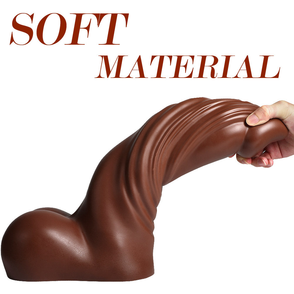 Super Thick Realistic Dildos Real Skin Flexiable Women Sex Toy 16.14 Inch