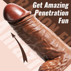 Super Thick Realistic Dildos Real Skin Women Sex Toy 15.16 Inch