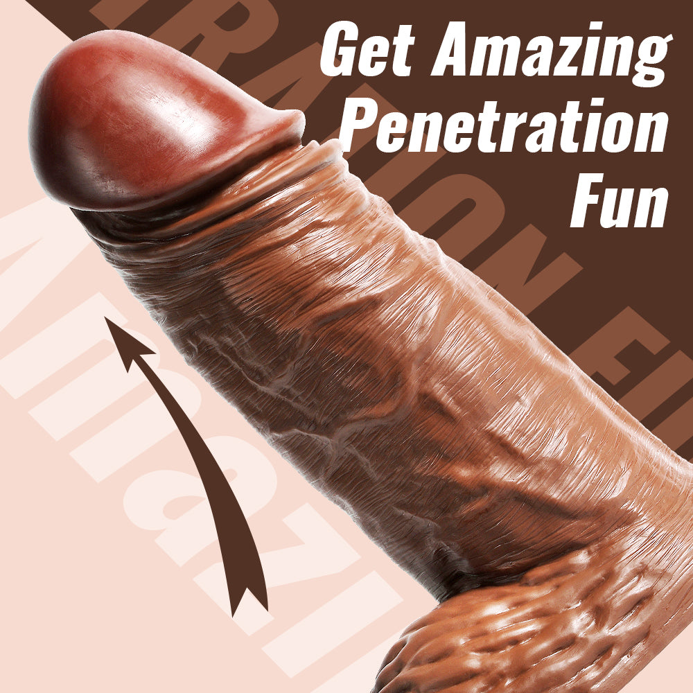 Super Thick Realistic Dildos Real Skin Women Sex Toy 15.16 Inch