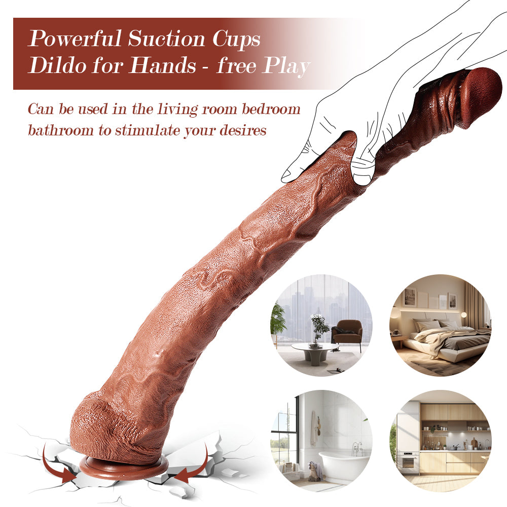 Extra Long Realistic Dildos Real Skin Women Realistic Sex Toys 22.05inch