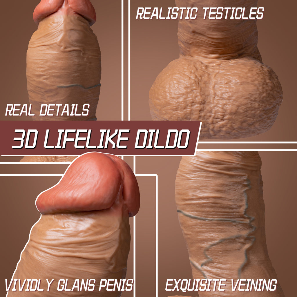 Real Skin Realistic Dildos Huge Thick Dildo Women Sex Toy 12.6 Inch