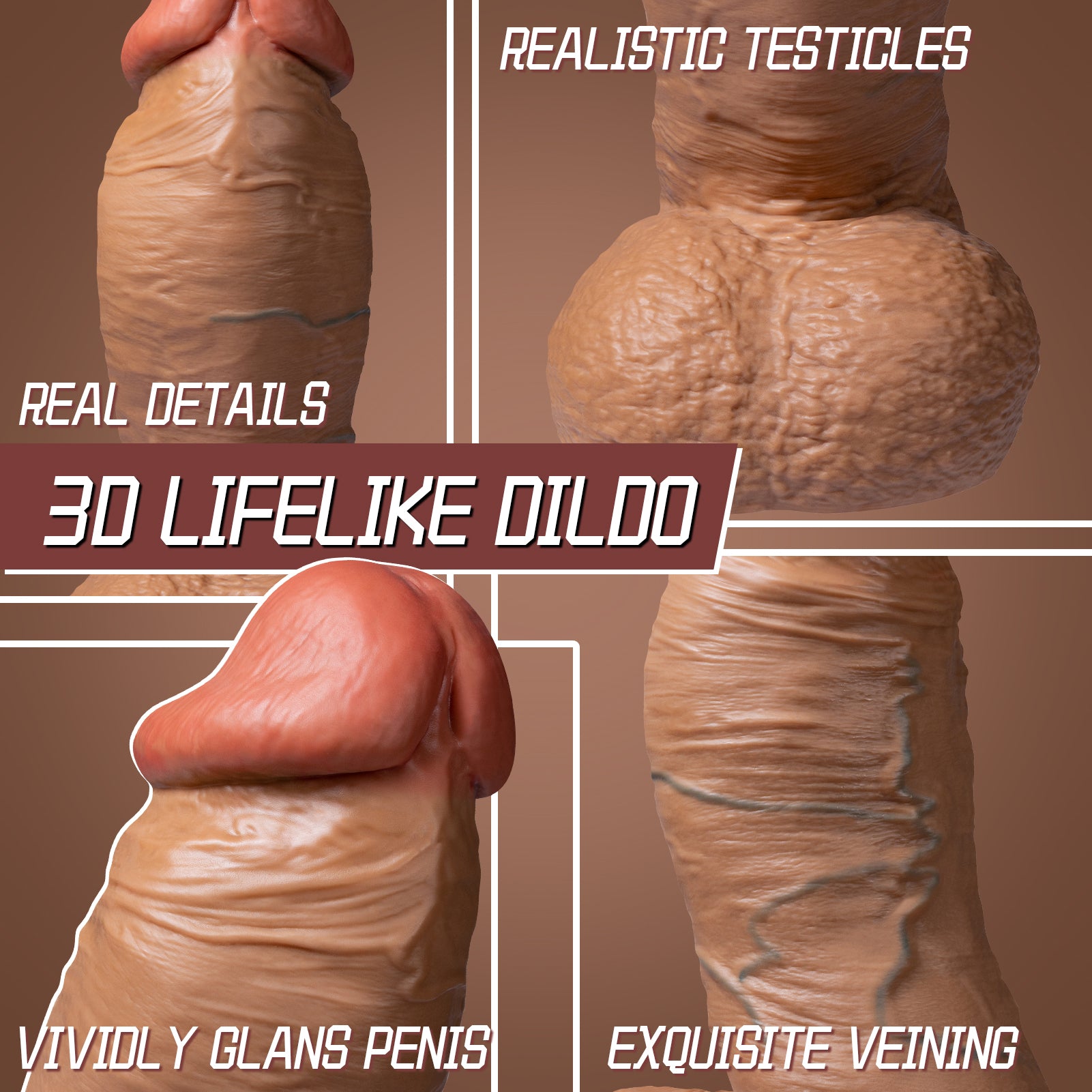 Real Skin Realistic Dildos Huge Thick Dildo Women Sex Toy 12.6 Inch