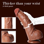 Real Skin Realistic Dildos Flexiable Huge Thick Dildo Sex Toy 13.39 Inch