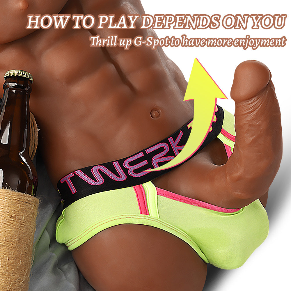 Female Sex Doll Realistic Dildos Muscle Man Bronze Skin 16.75LB