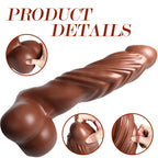 Super Thick Realistic Dildos Real Skin Flexiable Women Sex Toy 16.14 Inch