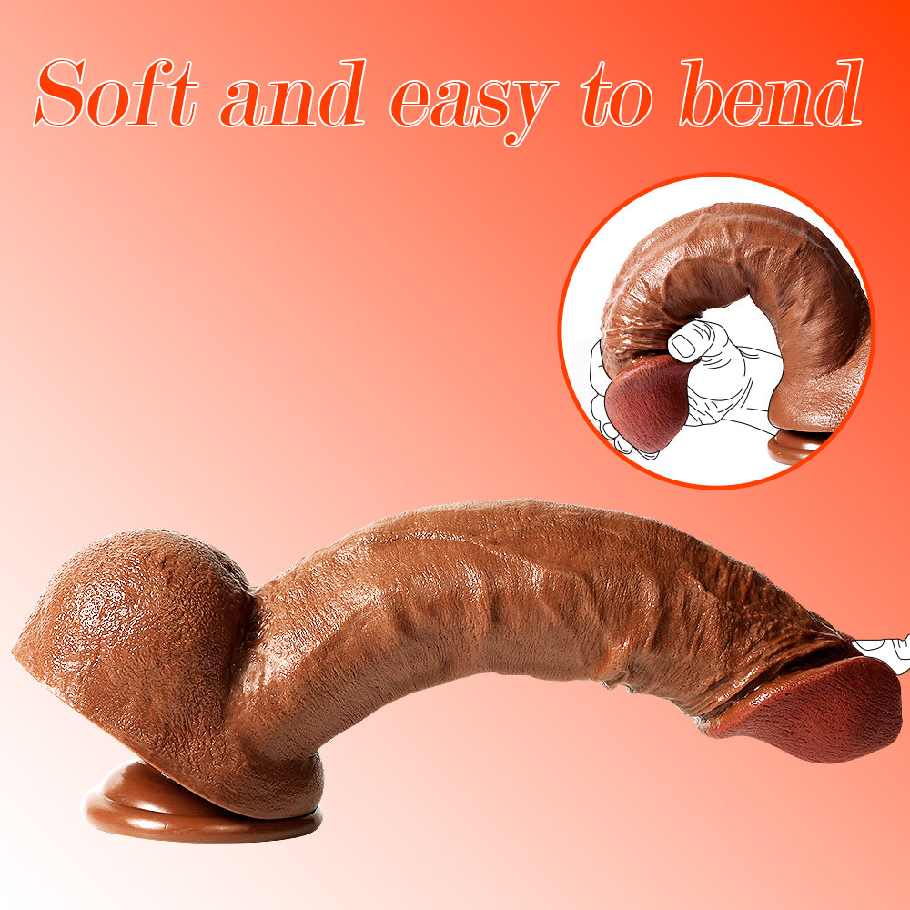 Real Skin Realistic Dildos 12.4 Inch Huge Thick Dildo Sex Toy