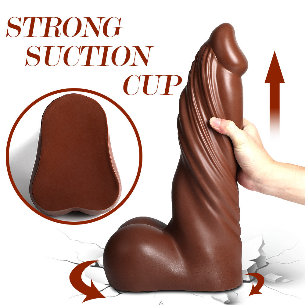 Super Thick Realistic Dildos Real Skin Flexiable Women Sex Toy 16.14 Inch