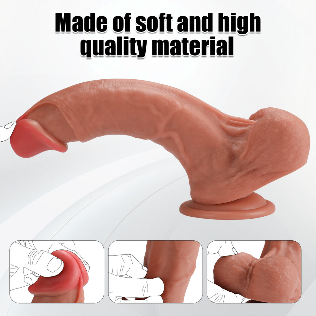 Real Skin Realistic Dildos Silicone Dildo with Strong Suction Cup Women Sex Toy 10.83 inch