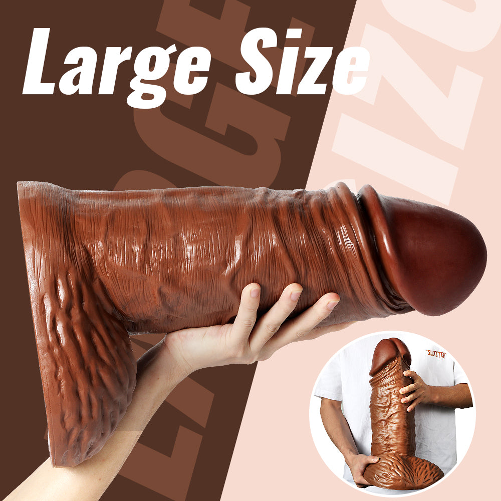 Super Thick Realistic Dildos Real Skin Women Sex Toy 15.16 Inch