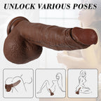 Real Skin Realistic Dildos Huge Thick Dildo Women Sex Toy 11.02 Inch