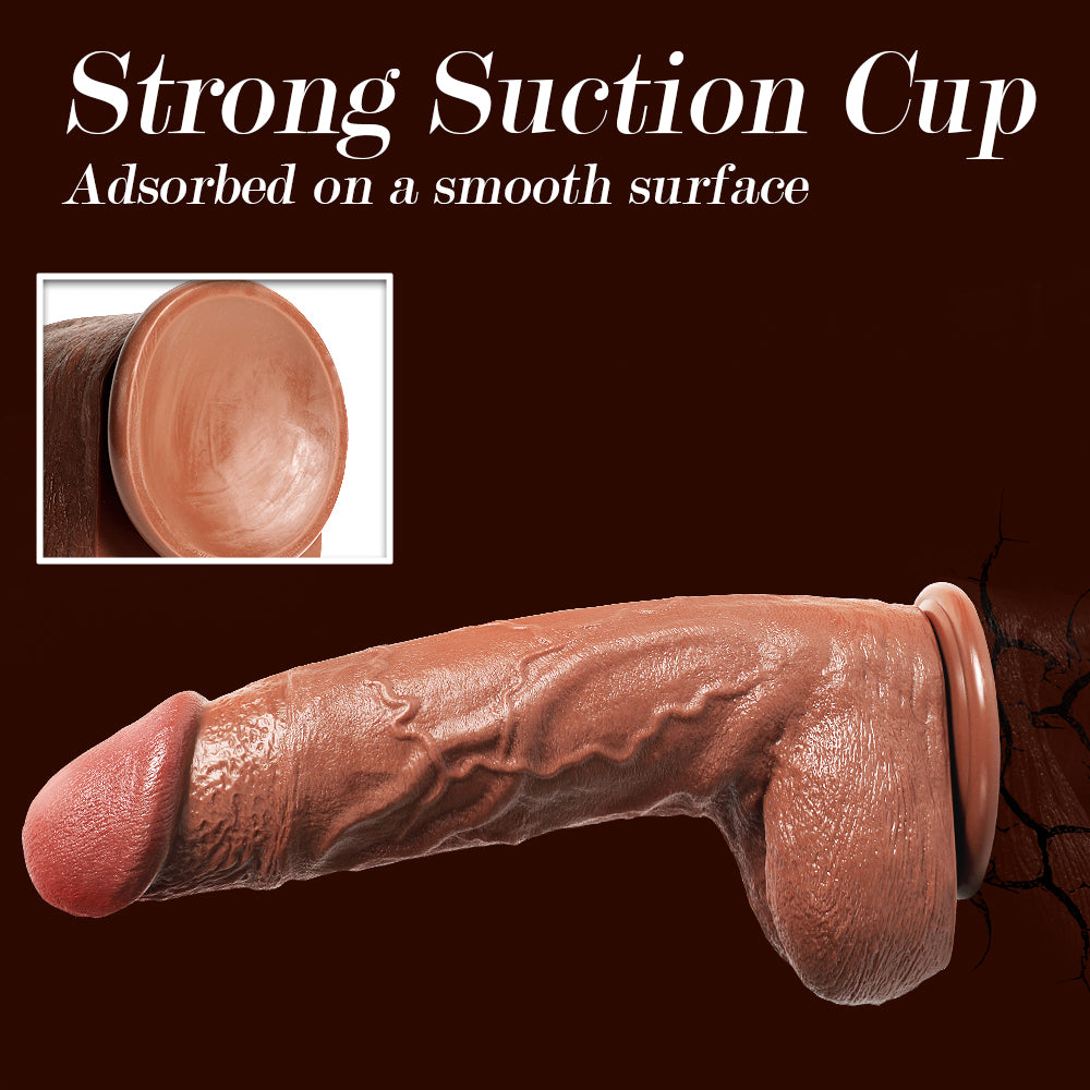 Real Skin Realistic Dildos Flexiable Huge Thick Dildo Sex Toy 13.39 Inch