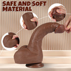 Dark Brown Real Skin Realistic Dildos Huge Thick Dildo Sex Toy 11.02 Inch