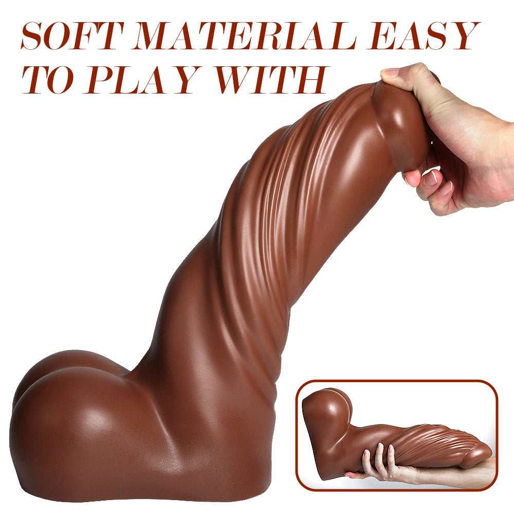 Super Thick Realistic Dildos Real Skin Flexiable Women Sex Toy 16.14 Inch
