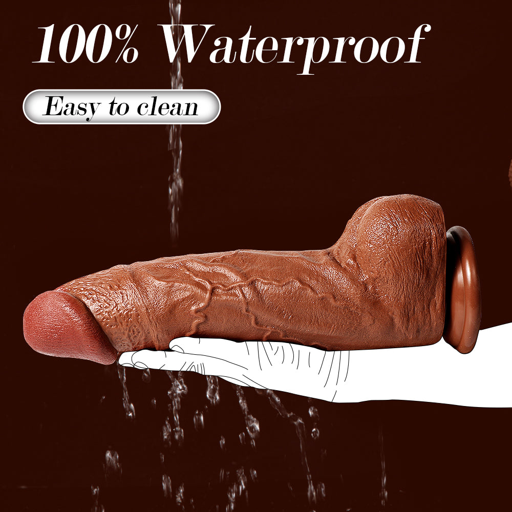 Real Skin Realistic Dildos Flexiable Huge Thick Dildo Sex Toy 13.39 Inch