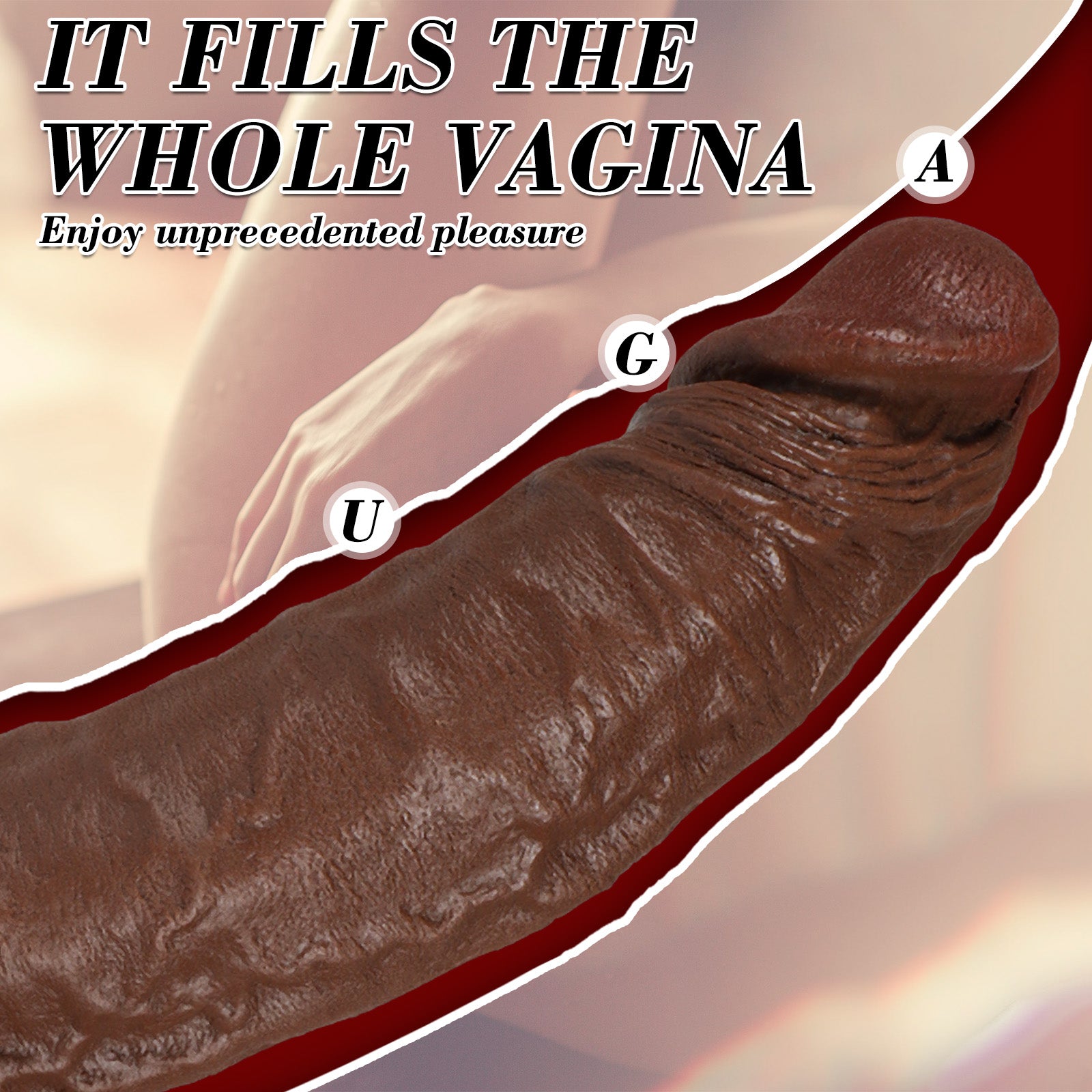 Real Skin Realistic Dildos Huge Thick Dildo Women Sex Toy 11.02 Inch