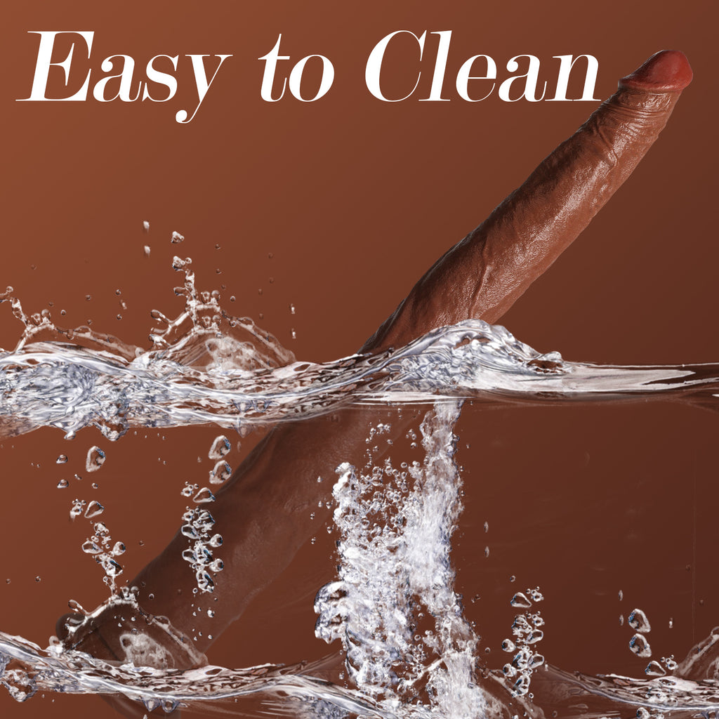 Extra Long Realistic Dildos Dark Brown Real Skin Women Realistic Sex Toys 20.47inch