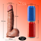 Real Skin Realistic Dildos 12.4 Inch Huge Thick Dildo Sex Toy