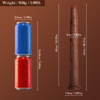 Extra Long Realistic Dildos Dark Brown Real Skin Women Realistic Sex Toys 20.47inch