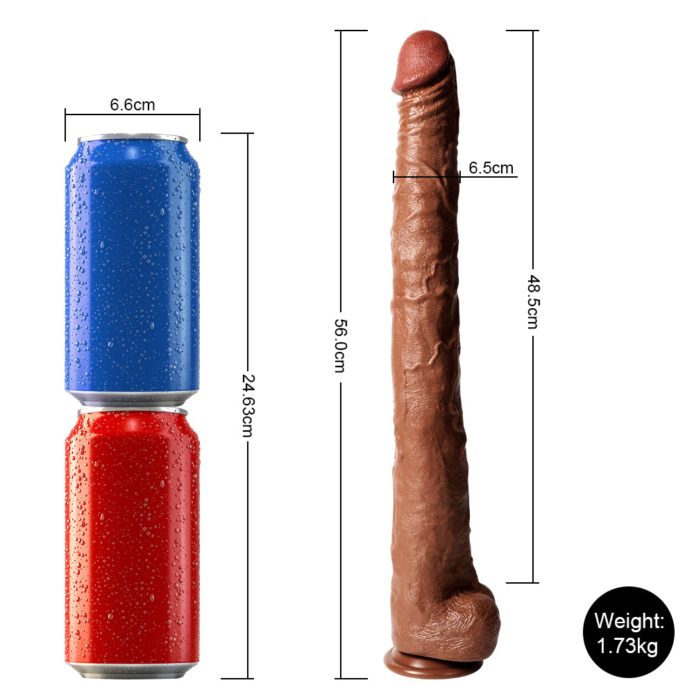 Extra Long Realistic Dildos Real Skin Women Realistic Sex Toys 22.05inch