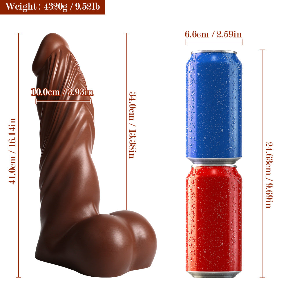 Super Thick Realistic Dildos Real Skin Flexiable Women Sex Toy 16.14 Inch