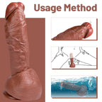 Womens Realistic Dildos Silicone Dildo with Strong Suction Cup 10.24inch