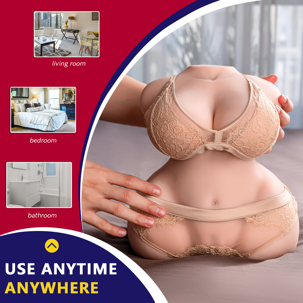 Half Body Big Titty Realistic Vagina and Anus Male Sex Doll 12.1LB