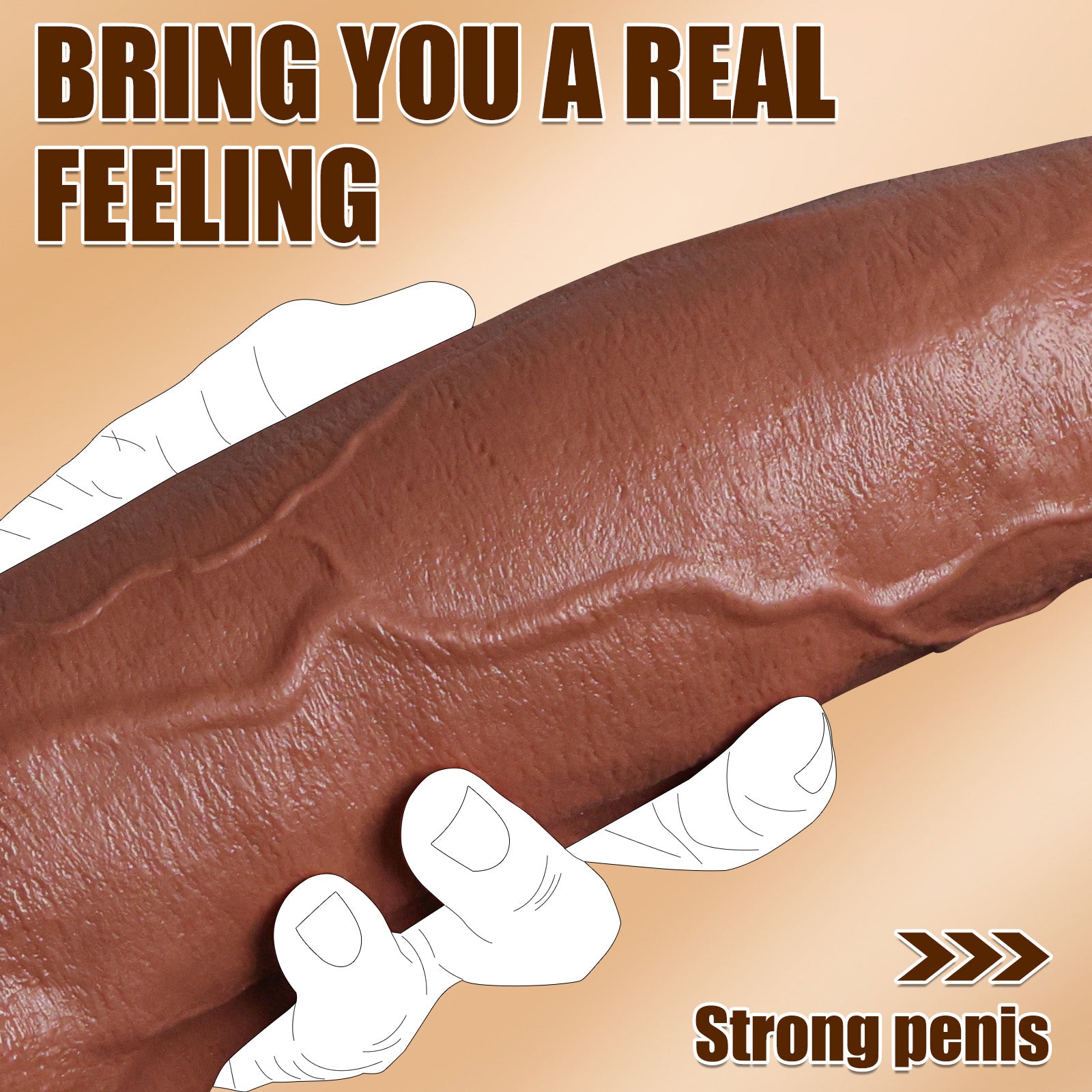 Real Skin Realistic Dildos 13.4 Inch Huge Thick Dildo Sex Toy