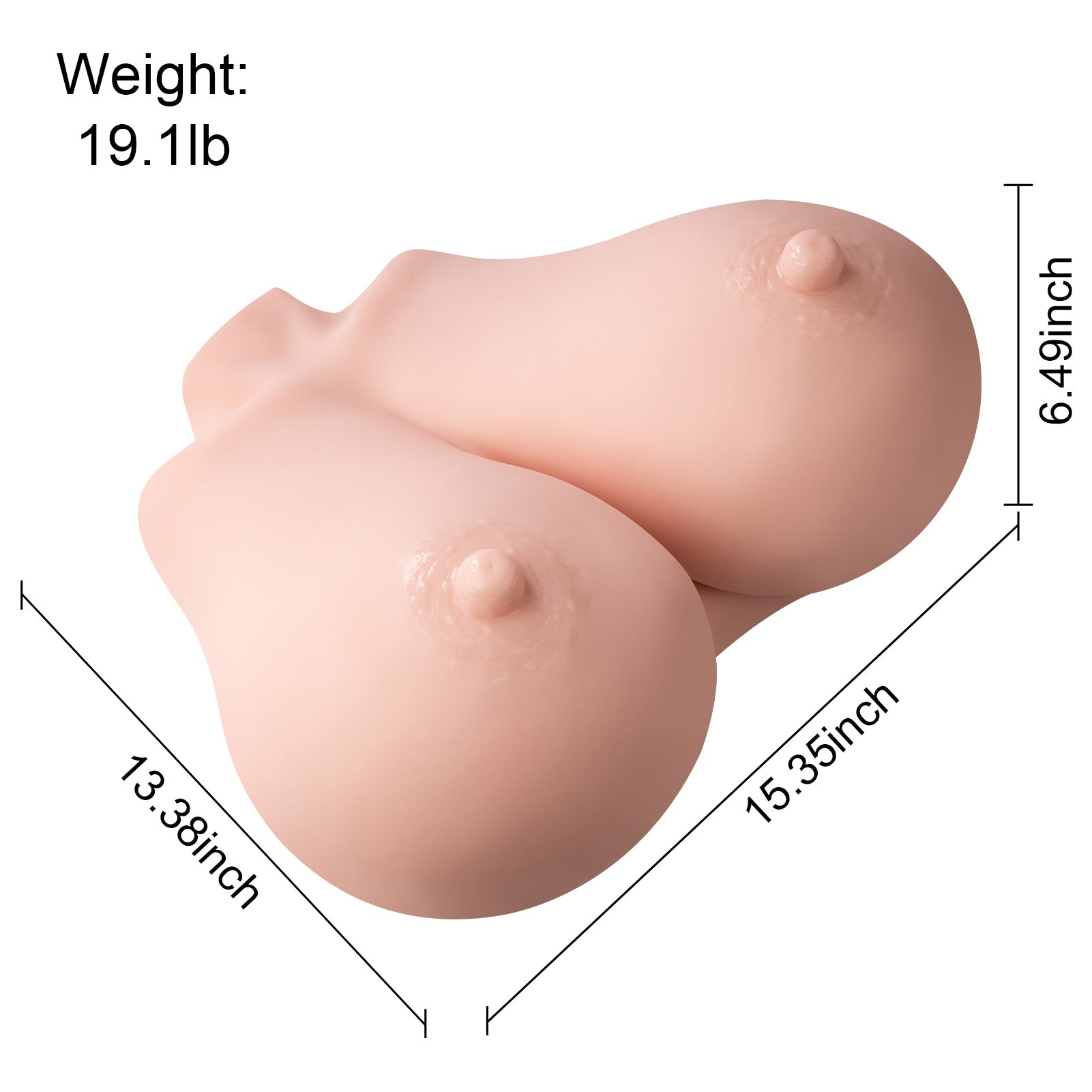 Realistic Big Titty Insertable Soft Big Boobs 19.1LB