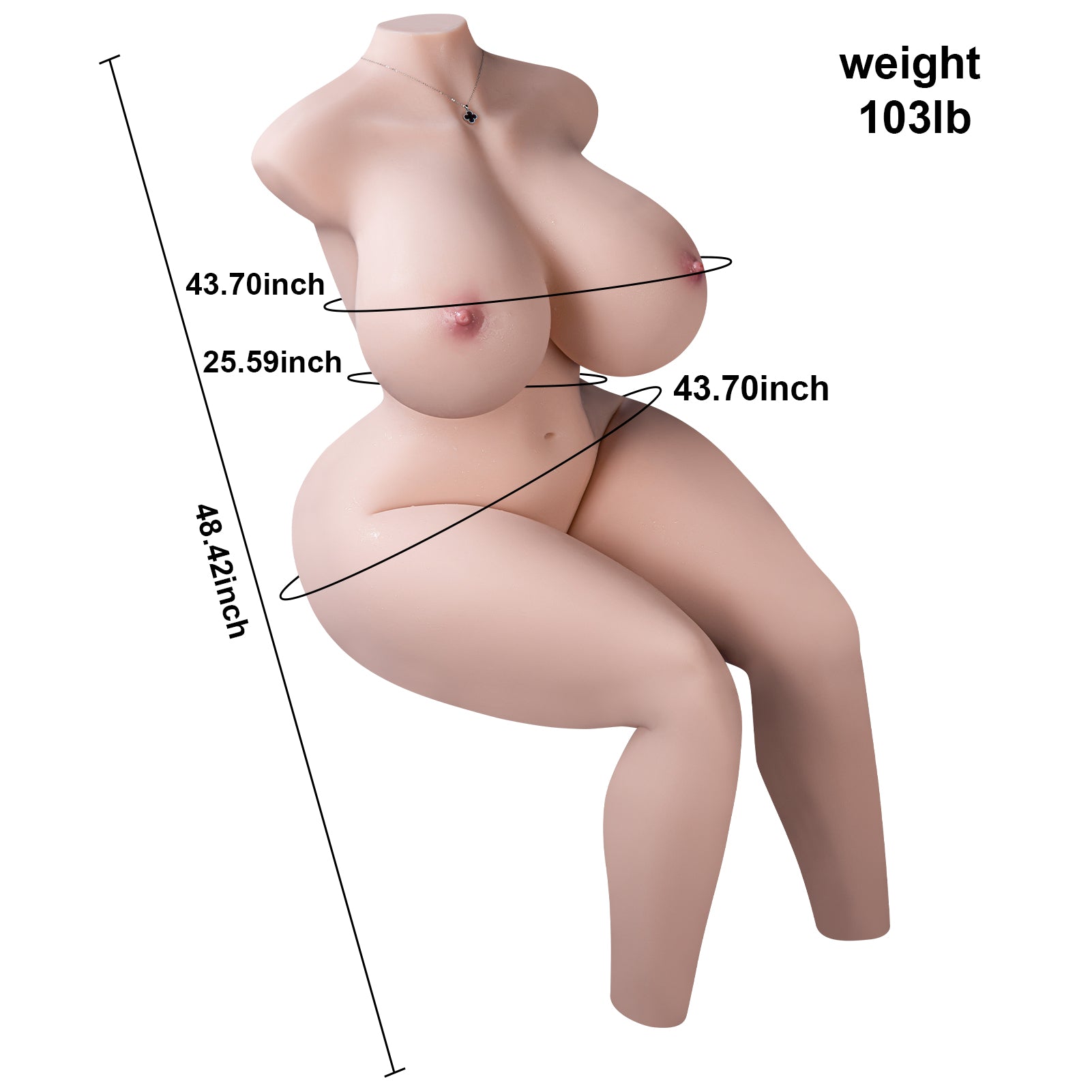 Big Titty Realistic Vagina and Anus With Calf 103lb