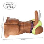 Female Sex Doll Realistic Dildos Muscle Man Bronze Skin 16.75LB