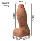 Real Skin Realistic Dildos Huge Thick Dildo Sex Toy 11.81 Inch