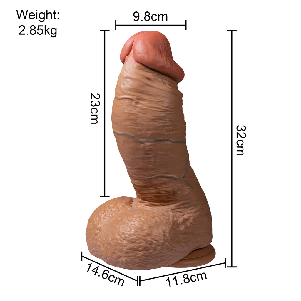 Real Skin Realistic Dildos Huge Thick Dildo Women Sex Toy 12.6 Inch